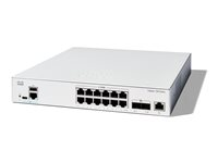 Cisco Catalyst 1300-12XT-2X - Switch - L3 - smart - 12 x 10GBase-T + 2 x 10 Gigabit SFP+ - rackmonterbar - återanvänd C1300-12XT-2X-RF