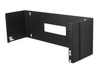 StarTech.com 4U Hinged Wall Mount Patch Panel Bracket - 6 inch Deep - 19" Patch Panel Swing Rack for Shallow Network Equipment- 33lbs (WALLMOUNTH4) - Fäste för väggmontering - 4U - 19" WALLMOUNTH4