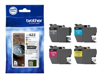 Brother LC422 Multipack - 4-pack - svart, gul, cyan, magenta - original - bläckpatron - för Brother MFC-J5345DW LC422VALDR