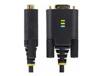 StarTech.com 3ft (1m) USB to Serial Adapter Cable, Interchangeable DB9 Screws/Nuts, COM Retention, USB-A to DB9 RS232, FTDI IC, Level-4 ESD Protection, Windows/macOS/ChromeOS/Linux - Rugged TPE Construction (1P3FFCB-USB-SERIAL) - USB / seriell kabel - USB (hane) till DB-9 (hane) - 1 m - svart 1P3FFCB-USB-SERIAL