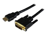 StarTech.com 1,5 m HDMI till DVI-D-kabel – M/M - Adapterkabel - DVI-D hane till HDMI hane - 1.5 m - skärmad - svart HDDVIMM150CM