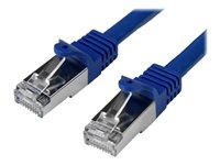 StarTech.com 50cm CAT6 Ethernet Cable, 10 Gigabit Shielded Snagless RJ45 100W PoE Patch Cord, CAT 6 10GbE SFTP Network Cable w/Strain Relief, Blue, Wiring is UL Certified/TIA - Category 6 - 26AWG (N6SPAT50CMBL) - Patch-kabel - RJ-45 (hane) till RJ-45 (hane) - 50 cm - SFTP - CAT 6 - formpressad, hakfri - blå N6SPAT50CMBL