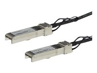 StarTech.com MSA Uncoded Compatible 1m 10G SFP+ to SFP+ Direct Attach Breakout Cable Twinax, 10 GbE SFP+ Copper DAC 10 Gbps Low Power Passive Transceiver Module DAC, 10GE Breakout Cable - Lifetime Warranty (SFP10GPC1M) - 10GBase direktkopplingskabel - SFP+ spärrad till SFP+ spärrad - 1 m - dubbelaxlad - SFF-8431/SFF-8432 - passiv - svart SFP10GPC1M