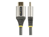 StarTech.com 1 m Premium certifierad HDMI 2.0-kabel - Hög hastighets UHD 4K 60 Hz HDMI-kabel med Ethernet - HDR10, ARC - UHD HDMI Video-sladd - För UHD-skärmar, TV-apparater, monitorer - M/M - Premium hög hastighet - HDMI-kabel med Ethernet - HDMI hane till HDMI hane - 1 m - skärmad - grå, svart - passiv, 4K60Hz (3840 x 2160) stöd HDMMV1M