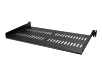 StarTech.com 1U serverrackhylla - Universell ventilerad fribärande serverhylla med rackfäste för 19-tums nätverksutrustning i rack och skåp - Kraftigt stål - Viktkapacitet 23 kg - 25 cm djup hylla, svart - Hylla för rack - svart - 1U - 10" CABSHELFV1U