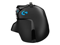 Logitech Gaming Mouse G502 (Hero) - Mus - optisk - 11 knappar - trådlös, kabelansluten - 2.4 GHz - trådlös USB-mottagare 910-005568