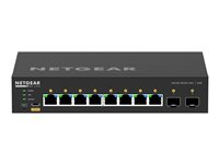 NETGEAR AV Line M4250-8G2XF-PoE+ - Switch - L3 - Administrerad - 8 x 10/100/1000 (8 PoE+) + 2 x 10 Gigabit SFP+ - sida till sida luftflöde - rackmonterbar - PoE+ (220 W) GSM4210PX-100EUS