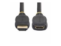 StarTech.com 18in HDMI 2.0 Extension Cable, 4K 60Hz, M/F - High Speed - HDMI-förlängningskabel - HDMI hane till HDMI hona - 50 cm - skärmad - svart - 4K60Hz stöd, passiv HD2MF18INL