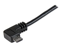 StarTech.com Micro USB-kabel för laddning och synkning M/M - Högervinklad Micro USB - 0,25 mm² - 2 m - USB-kabel - mikro-USB typ B (hane) till USB (hane) - USB 2.0 - 2 m - formpressad, högervinklad kontakt - svart - för P/N: USB2PCARBK, USB2PCARBKS, USBEXTAA10BK, USBEXTAA6BK, USBLT2PCARW, USBUB2PCARB USBAUB2MRA