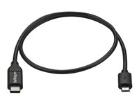 StarTech.com USB C to Micro USB Cable - 0.5m - M/M - Thunderbolt 3 Compatible - Micro USB Cord -USB Type C to Micro USB Cable (USB2CUB50CM) - USB-kabel - 24 pin USB-C (hane) till mikro-USB typ B (hane) - USB 2.0 - 50 cm - svart USB2CUB50CM