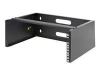 StarTech.com 4U Wall Mount Rack, 19" Wall Mount Network Rack, 13.78 inch Deep (Low Profile), Wall Mounting Patch Panel Bracket for Network Switches, IT Equipment, 44lb (20kg) Capacity - Network Equipment Rack (WALLMOUNT4) - Monteringsfäste för nätverksenhet - väggmontering - 4U - 19" WALLMOUNT4