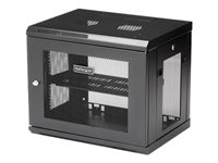 StarTech.com 9U väggmonterat serverrackskåp - 15 tum djup - Rackmonteringsskåp - väggmontering - svart - 9U RK9WALM
