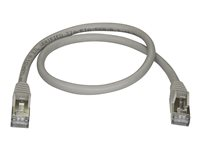 StarTech.com Cat6a Ethernet-kabel - skärmad (STP) - 0,5 m, grå - Patch-kabel - RJ-45 (hane) till RJ-45 (hane) - 50 cm - STP - CAT 6a - hakfri - grå 6ASPAT50CMGR