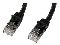 StarTech.com 1m CAT6 Ethernet Cable, 10 Gigabit Snagless RJ45 650MHz 100W PoE Patch Cord, CAT 6 10GbE UTP Network Cable w/Strain Relief, Black, Wiring is UL Certified/TIA - Category 6 - 24AWG (N6PATC1MBK) - Patch-kabel - RJ-45 (hane) till RJ-45 (hane) - 1 m - UTP - CAT 6 - formpressad, hakfri - svart N6PATC1MBK