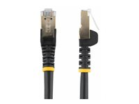 StarTech.com 7,5 m CAT6a-patchkabel - Skyddad (STP) - 100% kopparledning - Hakfria kontakter - Svart - Patch-kabel - RJ-45 (hane) till RJ-45 (hane) - 7.5 m - STP - CAT 6a - hakfri, formpressad - svart 6ASPAT750CMBK
