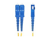 StarTech.com 2m (6ft) LC to SC (UPC) OS2 Single Mode Duplex Fiber Optic Cable, 9/125µm, Laser Optimized, 10G, Bend Insensitive, Low Insertion Loss - LSZH Fiber Patch Cord (SMLCSC-OS2-2M) - Patch-kabel - LC/UPC enkelläge (hane) till SC/UPC enkelläge (hane) - 2 m - 2 mm - fiberoptisk - duplex - 9 / 125 mikrometer - OS1/OS2 - halogenfri, passiv - gul SMLCSC-OS2-2M