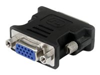 StarTech.com DVI till VGA-kabeladapter – Svart – M/F - VGA-adapter - DVI-I (hane) till HD-15 (VGA) (hona) - formpressad, tumskruvar - svart DVIVGAMFBK