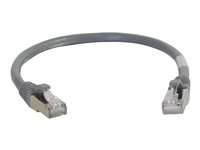 C2G Cat6a Booted Shielded (STP) Network Patch Cable - Patch-kabel - RJ-45 (hane) till RJ-45 (hane) - 5 m - STP - CAT 6a - formpressad, hakfri, tvinnad - grå 89905