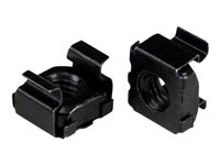 Startech M6 Cage Nuts - 100 Pack, Black - M6 Mounting Cage Nuts for Server Rack & Cabinet (CABCAGENT62B) - Hylsmuttrar - svart (paket om 100) - för P/N: RACK-18U-20-WALL-OA, RACK-21U-20-WALL-OA, RACK-24U-20-WALL-OA, RK12OD2, RK3236BKF CABCAGENT62B