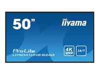 iiyama ProLite LH5041UHS-B2AG - 50" Diagonal klass LED-bakgrundsbelyst LCD-skärm - digital skyltning - med inbyggd SoC-mediespelare - 4K UHD (2160p) 3840 x 2160 - svart, glättat LH5041UHS-B2AG