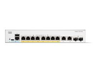 Cisco Catalyst 1300-8P-E-2G - Switch - L3 - Administrerad - 8 x 10/100/1000 (PoE+) + 2 x combo Gigabit SFP/RJ-45 - rackmonterbar - PoE+ (60 W) - återanvänd C1300-8P-E-2G-RF