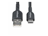 StarTech.com 3m (9.8ft) USB-A to USB-C Charging Cable, Charger Cord, M/M - USB-kabel - USB (hane) till 24 pin USB-C (hane) - USB 2.0 - 3 A - 3 m - ladda och synka, halogenfri, passiv, USB Fast Charge (15W) - svart USB2AC3MNC