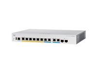 Cisco Business 350 Series CBS350-8MGP-2X - Switch - L3 - Administrerad - 6 x 10/100/1000 (PoE+) + 2 x 2.5GBase-T (PoE+) + 2 x combo 10 Gigabit SFP+/RJ-45 - rackmonterbar - PoE+ (124 W) - återanvänd CBS350-8MGP2XUK-RF