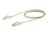 StarTech.com 1 m CAT6-kabel - Tunn - Ej hakfria RJ45-kontakter - Grå - Patch-kabel - RJ-45 (hane) till RJ-45 (hane) - 1 m - CAT 6 - hakfri - grå N6PAT100CMGRS