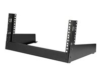 StarTech.com 4U 19" Desktop Open Frame Rack, 2 Post Free-Standing Network Rack Switch Depth for Patch Panel/Data/AV/IT/Communication/Studio/Computer Equipment 66lb Cap. w/ Cage Nuts/Screws - 4U 2-Post Desktop Rack (RK4OD) - Rack öppen ram - 2 stolpar - på bord - svart - 4U RK4OD