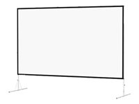 Da-Lite Fast-Fold Deluxe Screen System Wide Format - Projektionsskärm med ben - bakre - 163" (414 cm) - 16:10 - Dual Vision 38315
