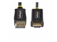 StarTech.com 3.3ft (1m) DisplayPort to HDMI Adapter Cable, 4K 60Hz with HDR, DP to HDMI 2.0b, Active Video Converter, DisplayPort Desktop to HDMI Monitor, M/M - DisplayPort to HDMI Cord (3F-DP-HDMI-4K60-HDR) - Adapterkabel - DisplayPort hane till HDMI hane - 1 m - svart - 4K60Hz stöd, HDR-stöd 3F-DP-HDMI-4K60-HDR
