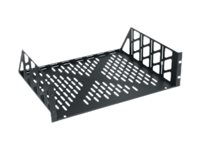Middle Atlantic U3V-4 - Hylla för rack - svart pulverlack - 3U (paket om 4) U3V-4