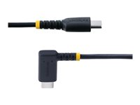 StarTech.com 6ft (2m) USB C Charging Cable Right Angle, 60W PD 3A, Heavy Duty Fast Charge USB-C Cable, USB 2.0 Type-C, Durable and Rugged Aramid Fiber, S20/iPad/Pixel - High Quality USB Charging Cord (R2CCR-2M-USB-CABLE) - USB-kabel - 24 pin USB-C (hane) rak till 24 pin USB-C (hane) högervinklad - USB 2.0 - 3 A - 2 m - USB Power Delivery (60W) - svart R2CCR-2M-USB-CABLE