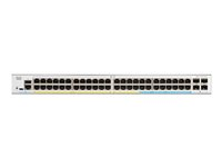 Cisco Catalyst 1300-48P-4X - Switch - L3 - Administrerad - 48 x 10/100/1000 (PoE+) + 4 x 10 Gigabit SFP+ - rackmonterbar - PoE+ (375 W) - återanvänd C1300-48P-4X-RF