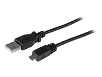 StarTech.com 1 ft. (0.3 m) USB to Micro USB Cable - USB 2.0 A to Micro B - Black - Micro USB Cable (UUSBHAUB1) - USB-kabel - USB (hane) till mikro-USB typ B (hane) - USB 2.0 - 30.5 cm - svart - för P/N: CDP2HDUACP2, DKT30CHPD3, DKT30CHVPD2, DKT31CMDPHPD, KITBXAVHDPNA, KITBZPOWNA UUSBHAUB1
