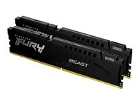 Kingston FURY Beast - DDR5 - sats - 64 GB: 2 x 32 GB - DIMM 288-pin - 5600 MT/s / PC5-44800 - CL36 - 1.25 V - ej buffrad - on-die ECC KF556C36BBEK2-64