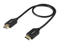 StarTech.com Premium Höghastighets HDMI-kabel med Ethernet - 4K 60 Hz - 0,5 m - HDMI-kabel med Ethernet - HDMI hane till HDMI hane - 50 cm - svart - för P/N: KITBXDOCKPEU, KITBXDOCKPNA, KITBXDOCKPUK, KITBZDOCK, USBC-HDMI-CDP2HD4K60 HDMM50CMP