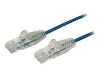 StarTech.com 1,5 m CAT6-kabel - Tunn - Ej hakfria RJ45-kontakter - Blå - Patch-kabel - RJ-45 (hane) till RJ-45 (hane) - 1.5 m - CAT 6 - hakfri - blå N6PAT150CMBLS