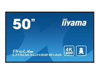 iiyama ProLite LH5065UHSB-B1AG - 50" Diagonal klass LED-bakgrundsbelyst LCD-skärm - digital skyltning - Android - 4K UHD (2160p) 3840 x 2160 - svart LH5065UHSB-B1AG