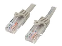 StarTech.com Cat5e Ethernet patchkabel med hakfria RJ45-kontakter - 10 m, Grå - Patch-kabel - RJ-45 (hane) till RJ-45 (hane) - 10 m - UTP - CAT 5e - tvinnad, hakfri - grå 45PAT10MGR