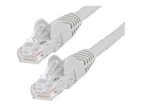 StarTech.com 2m LSZH CAT6 Ethernet Cable, 10 Gigabit Snagless RJ45 100W PoE Network Patch Cord with Strain Relief, CAT 6 10GbE UTP, Grey, Individually Tested/ETL, Low Smoke Zero Halogen - Category 6 - 24AWG (N6LPATCH2MGR) - Patch-kabel - RJ-45 (hane) till RJ-45 (hane) - 2 m - 6 mm - UTP - CAT 6 - hakfri - grå N6LPATCH2MGR