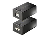 StarTech.com USB 2.0 Extender over Cat5e/Cat6 Cable (RJ45), 492ft/150m USB Over Ethernet Extender/Adapter Kit - Externally Powered USB Extender, USB to Ethernet Converter, 480 Mbps, Rugged Metal Housing (C15012-USB-EXTENDER) - USB-förlängningskabel - USB 2.0 - över CAT 5e/6 - upp till 150 km - TAA-kompatibel C15012-USB-EXTENDER