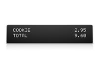 HP Engage One Top Mount Customer Facing Display - Kunddisplay - 480 x 64 - 600 cd/m² - USB - ebenholtssvart - USB - för ElitePOS G1 Retail System 141, 143; Engage One 141, 145, Pro 1RL95AA