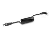 PORT Connect - USB-kabel - 24 pin USB-C (hane) rak till 24 pin USB-C (hane) vinklad - 70 cm - spiralkabel, USB-strömförsörjning (65W) (paket om 10) 900064/10