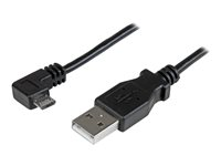 StarTech.com Right Angle Micro USB Cable - 1 ft / 0.5m - 90 degree - USB Cord - USB Charger Cable - USB to Micro USB Cable (USBAUB50CMRA) - USB-kabel - mikro-USB typ B (hane) högervinklad till USB (hane) - USB 2.0 - 50 cm - svart - för P/N: USB2PCARBK, USB2PCARBKS, USBEXTAA10BK, USBEXTAA6BK, USBLT2PCARW, USBUB2PCARB USBAUB50CMRA