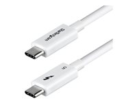 StarTech.com - USB-kabel - USB-C (hane) till USB-C (hane) - USB4 / Thunderbolt 3 / Thunderbolt 4 / Thunderbolt 5 / DisplayPort 2.1 - 1 m - passiv, 8K60Hz stöd, dubbelriktad - vit TBLT5MM1M240WWH