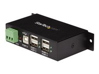 StarTech.com Rackmount USB 2.0 Hub - 4 Port Rugged Industrial USB 2.0 Hub - Hubb - 4 x USB 2.0 - DIN-skenmonterbar - Likström - för P/N: ITB20D3250, MSDREADU2OTG, USB2HAB15, USB2HAB30AC, USB2HAB50AC, USB2HABM1, USB2HABM6RA ST4200USBM
