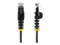StarTech.com 0,5 m CAT6-kabel - Tunn - Ej hakfria RJ45-kontakter - Svart - Patch-kabel - RJ-45 (hane) till RJ-45 (hane) - 50 cm - CAT 6 - hakfri - svart N6PAT50CMBKS