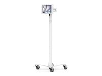 Compulocks iPad Air M2 & M3 11", Apex Enclosure Rolling Cart - Rise Freedom Extended White - Monteringssats (hölje, vagnstativ) - för surfplatta - låsbar - medicinsk - höggradig aluminium - vit - skärmstorlek: 13" - för Apple 11-inch iPad Air (M2, M3) MCRSTDEXW11APXW