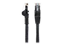 StarTech.com 1m LSZH CAT6 Ethernet Cable, 10 Gigabit Snagless RJ45 100W PoE Network Patch Cord with Strain Relief, CAT 6 10GbE UTP, Black, Individually Tested/ETL, Low Smoke Zero Halogen - Category 6 - 24AWG (N6LPATCH1MBK) - Patch-kabel - RJ-45 (hane) till RJ-45 (hane) - 1 m - 6 mm - UTP - CAT 6 - hakfri - svart N6LPATCH1MBK